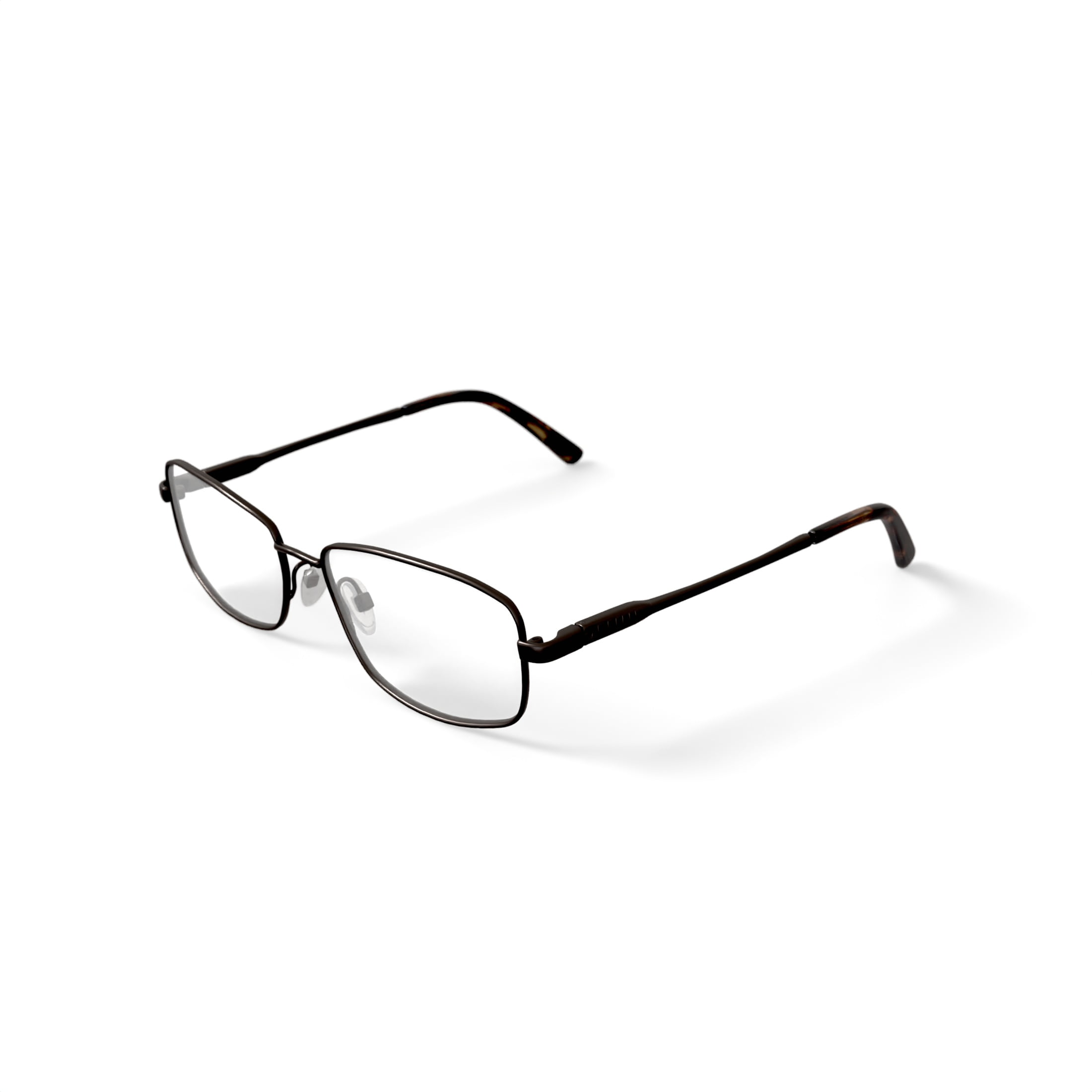 Adolfo Men's Brigadier Square Prescription Eyeglasses with Case, Gunmetal - Image 2