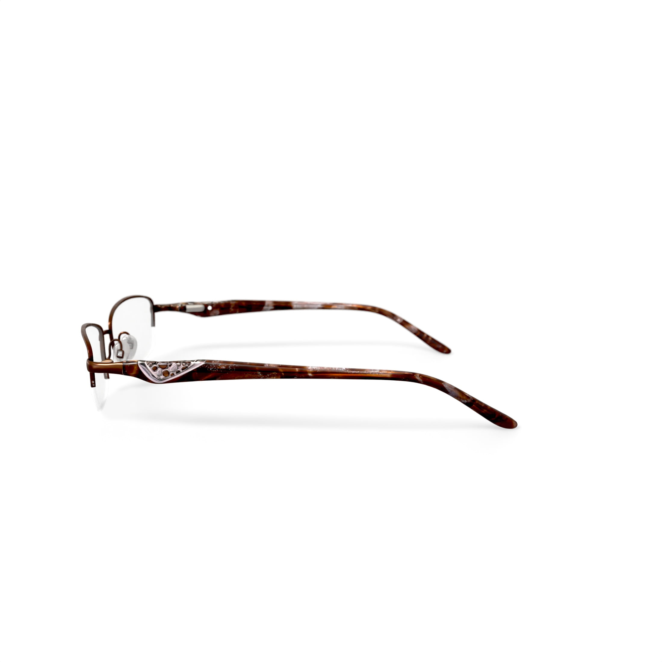 EasyClip Women's S3208 Rectangular Prescription Eyeglasses with Case, Brown - Image 6
