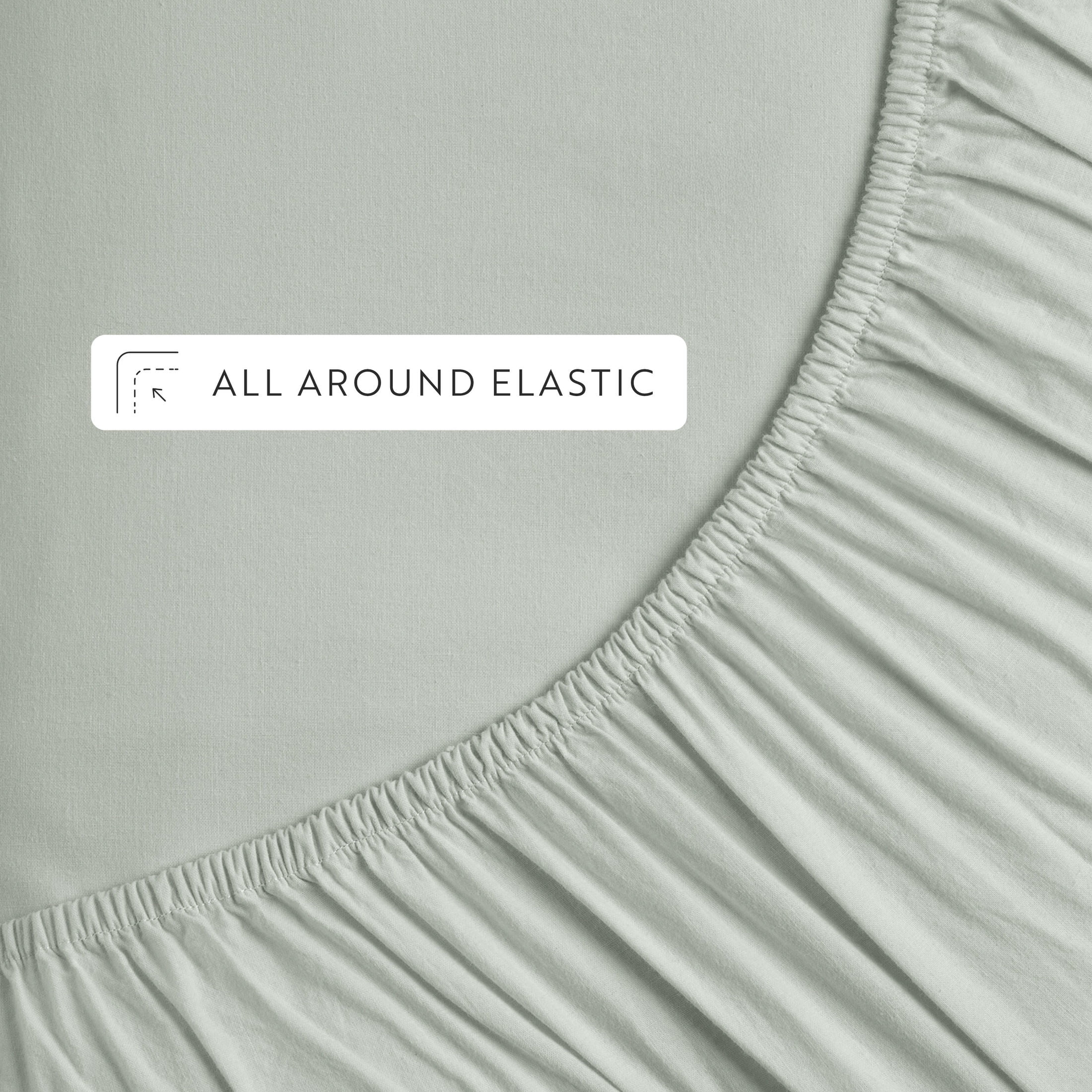 Noble Linens 4 Piece 100% Cotton Percale Sheet Set in Green Haze, Queen - Image 7