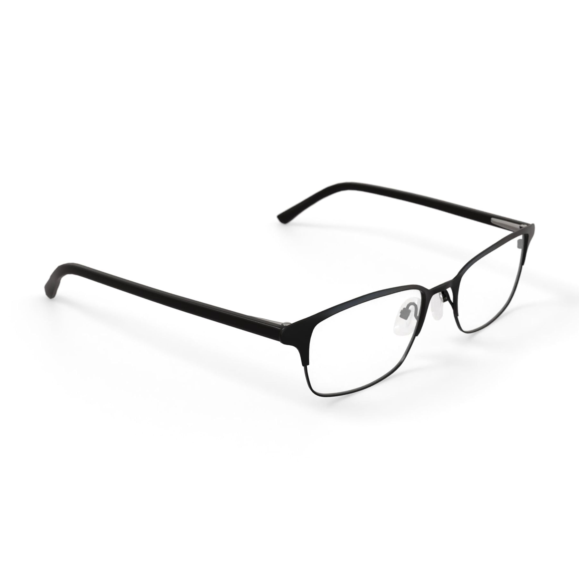 Walmart Men's FM11032 Rectangular Prescription Eyeglasses with Case, Matte Black - Image 3