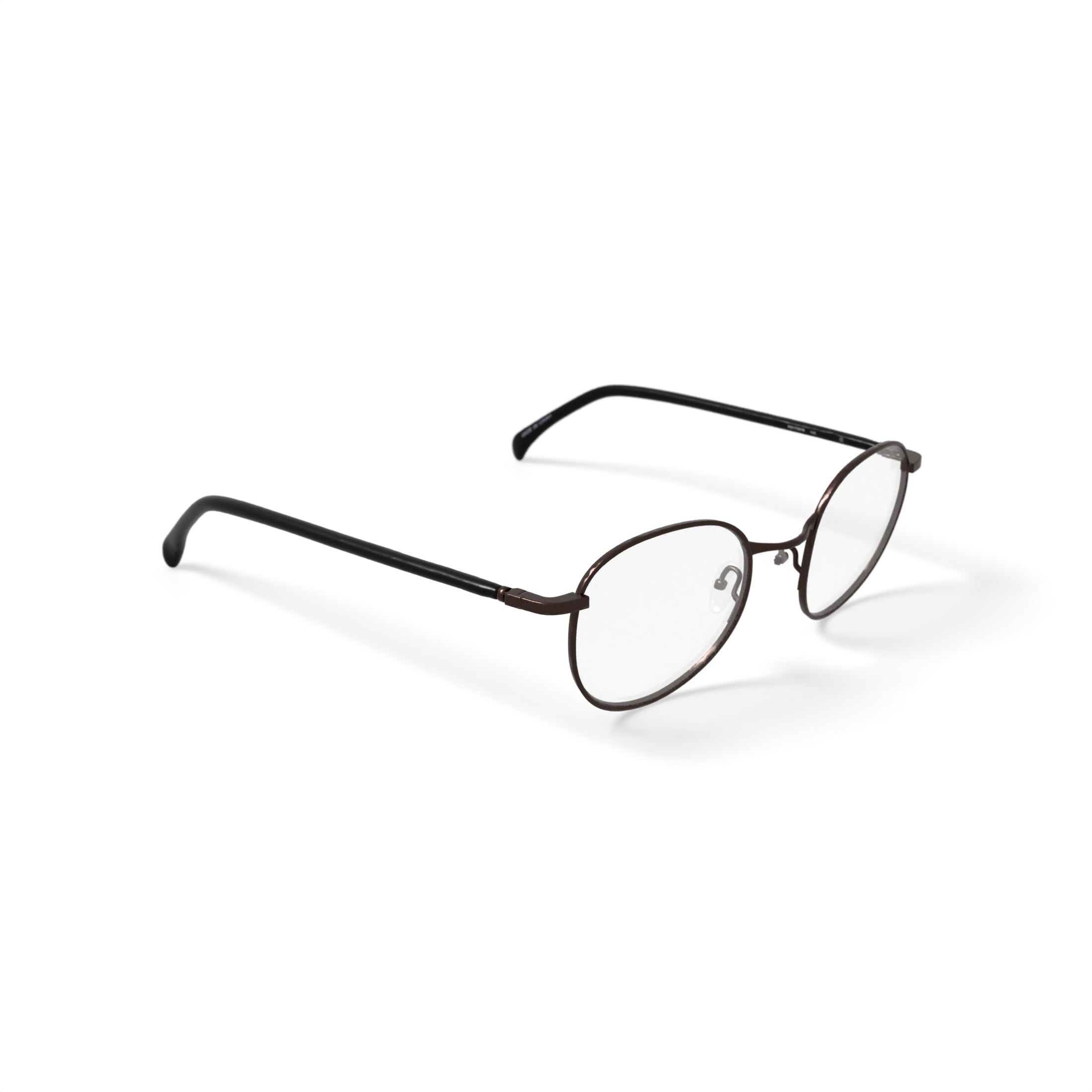 Walmart Men's FM17267B Round Prescription Eyeglasses with Case, Gunmetal - Image 3