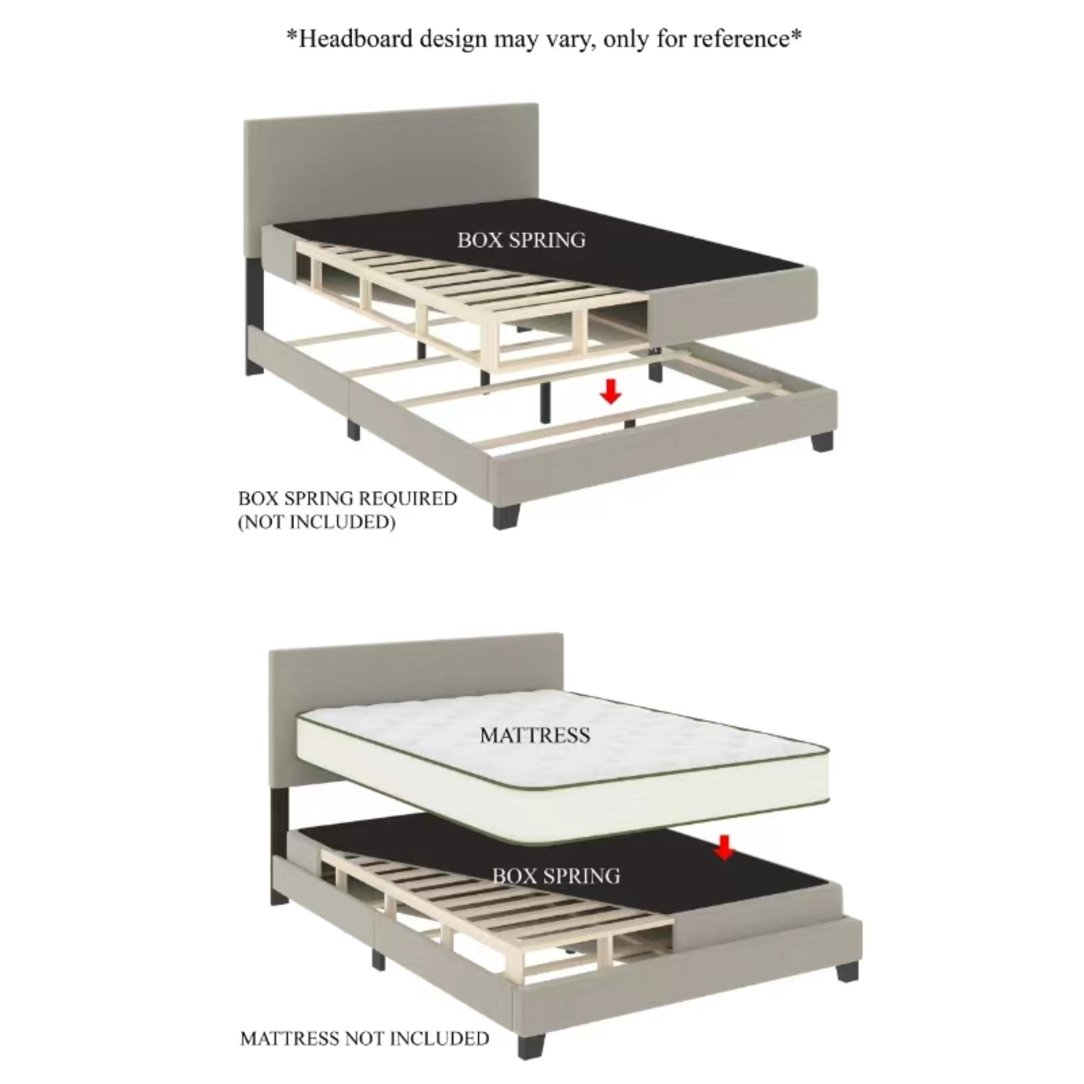 Castle Place Modern Elegance Velvet Upholstered King Bed, Silver Grey - Image 3