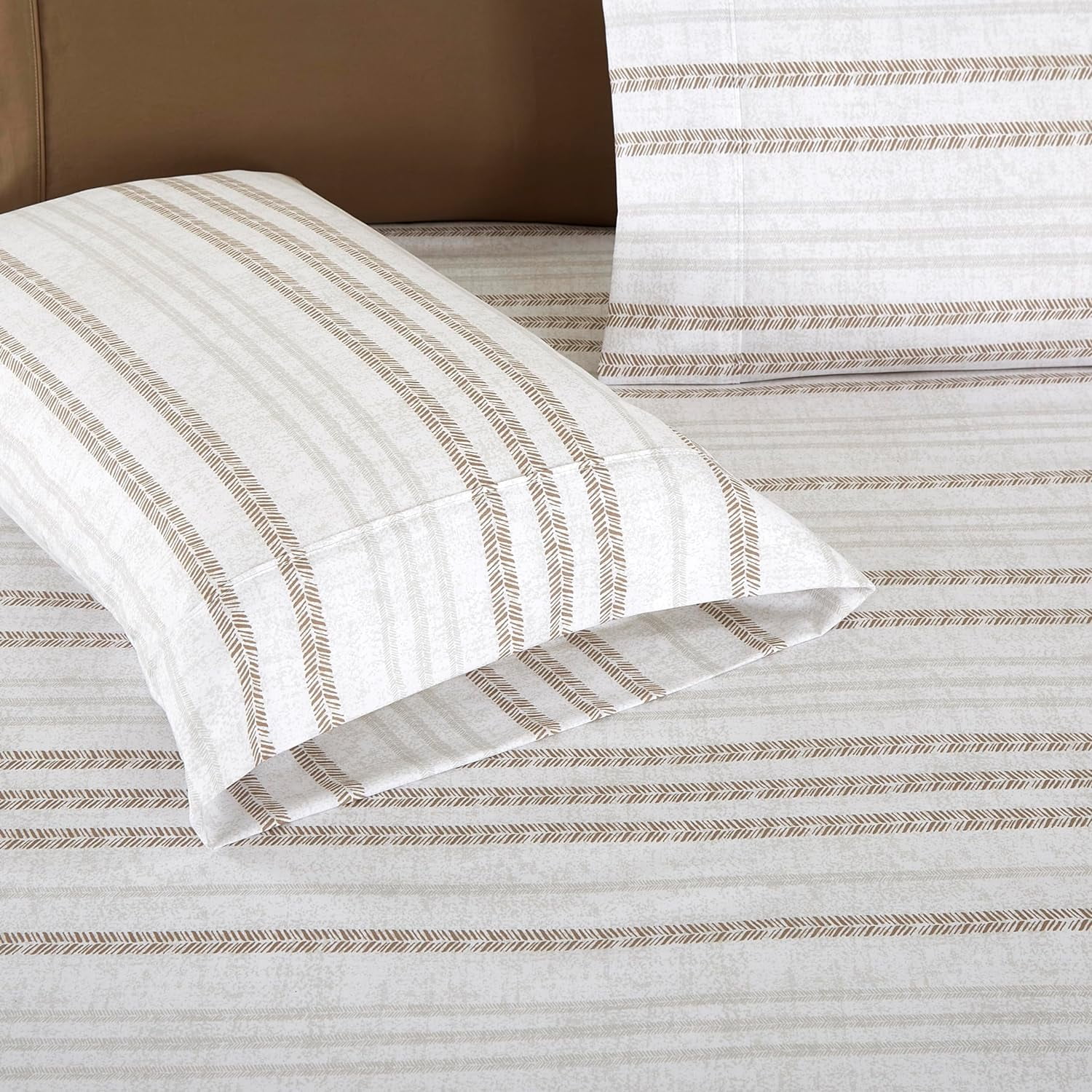 Elegant Comfort 1800 Series Deep Pocket Soft Microfiber 4 Piece Queen Sheet Sets Queen, Traci Linen - Image 5