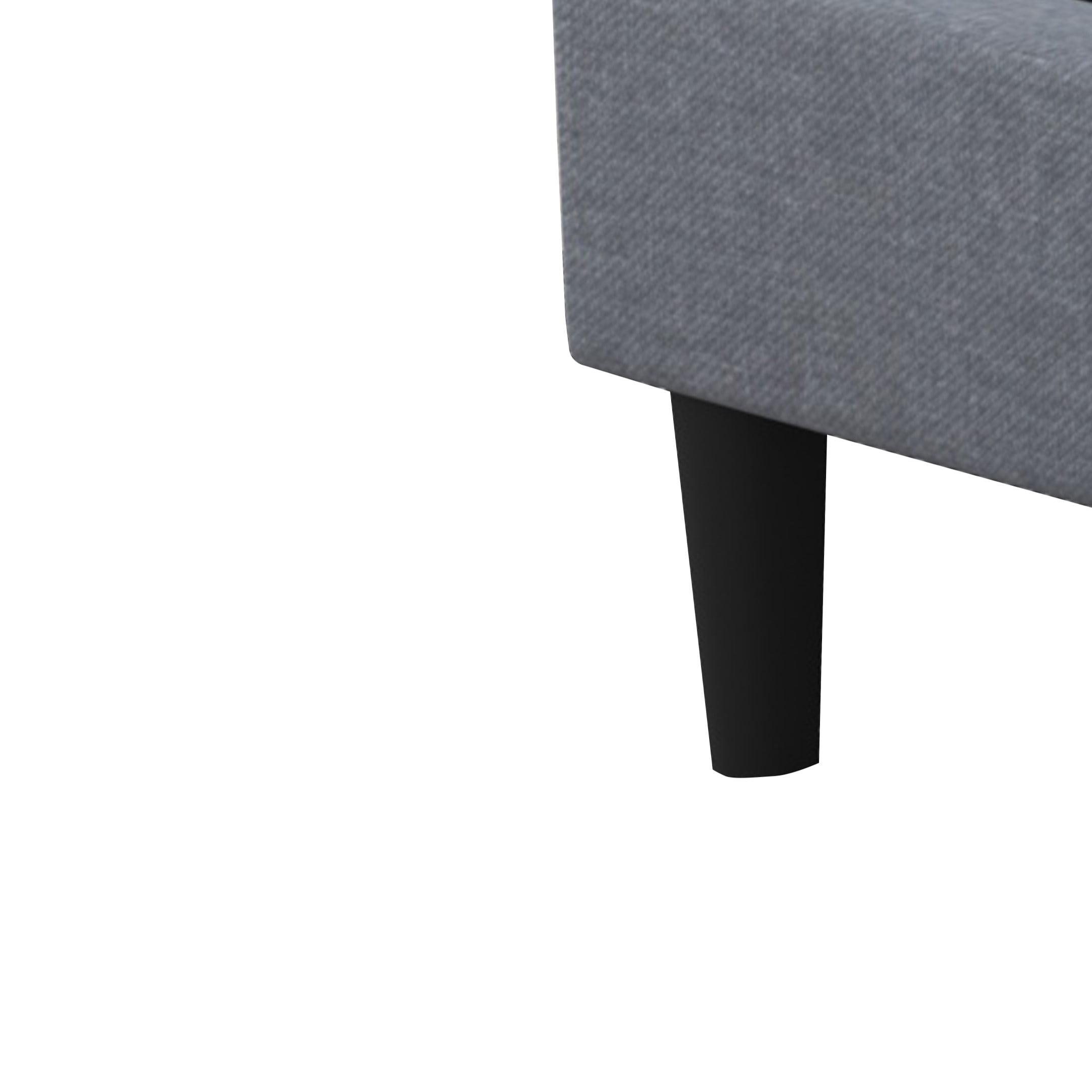 Home Design Manuel King Upholstered Platform Bed Frame with Nailhead Trim and Foam-Filled Headboard, Gray, Easy assembly - Image 6