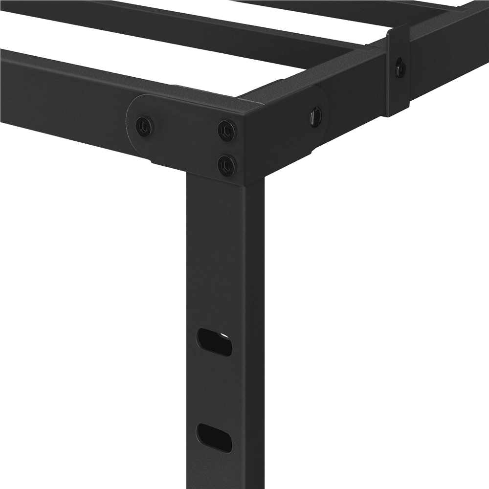 Alden Design Queen Size 18" Platform Bed Frame, No Box Spring Needed, Adult, Black - Image 6