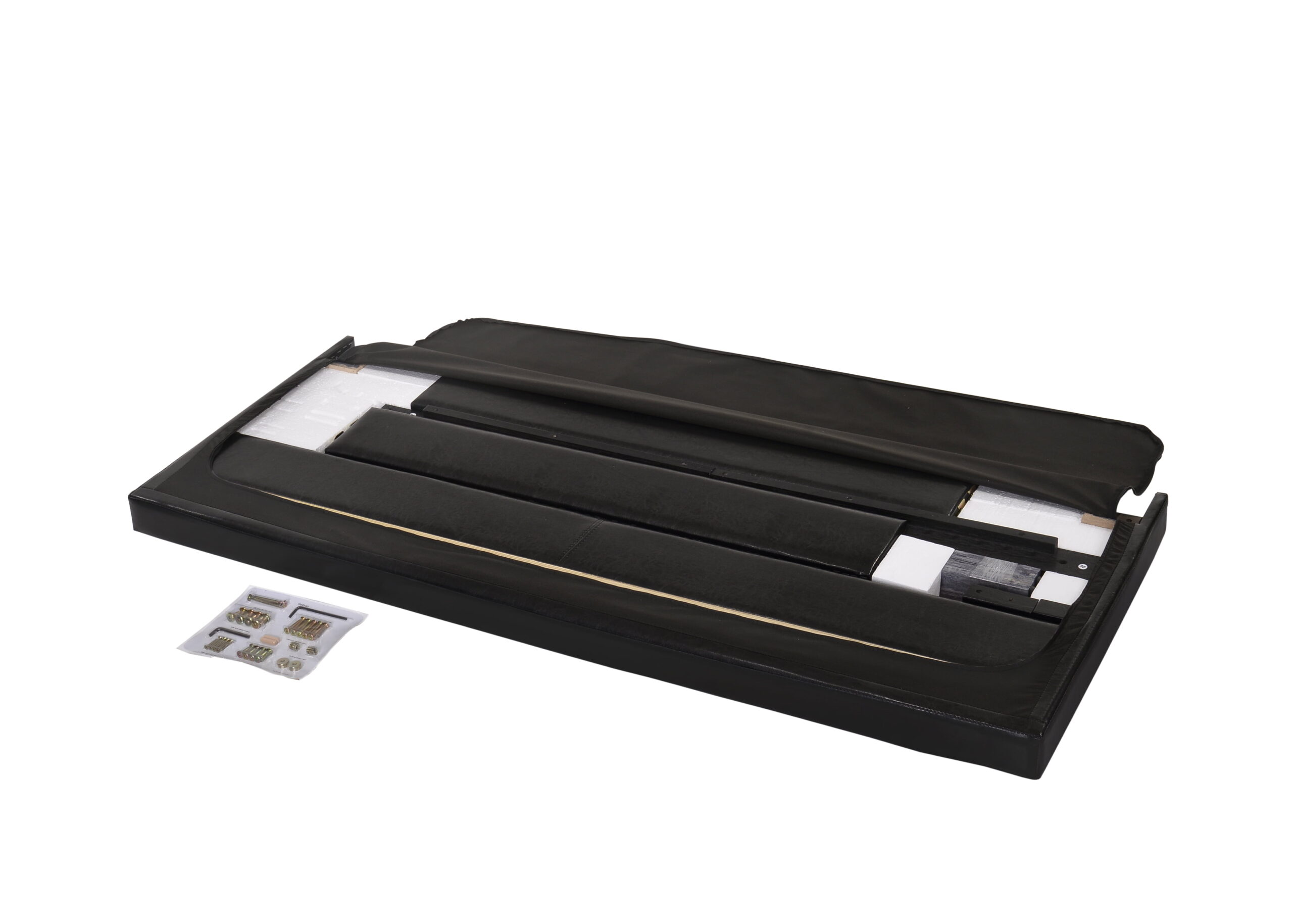 Crown Mark Erin Faux Leather Bed, Black, Queen - Image 5