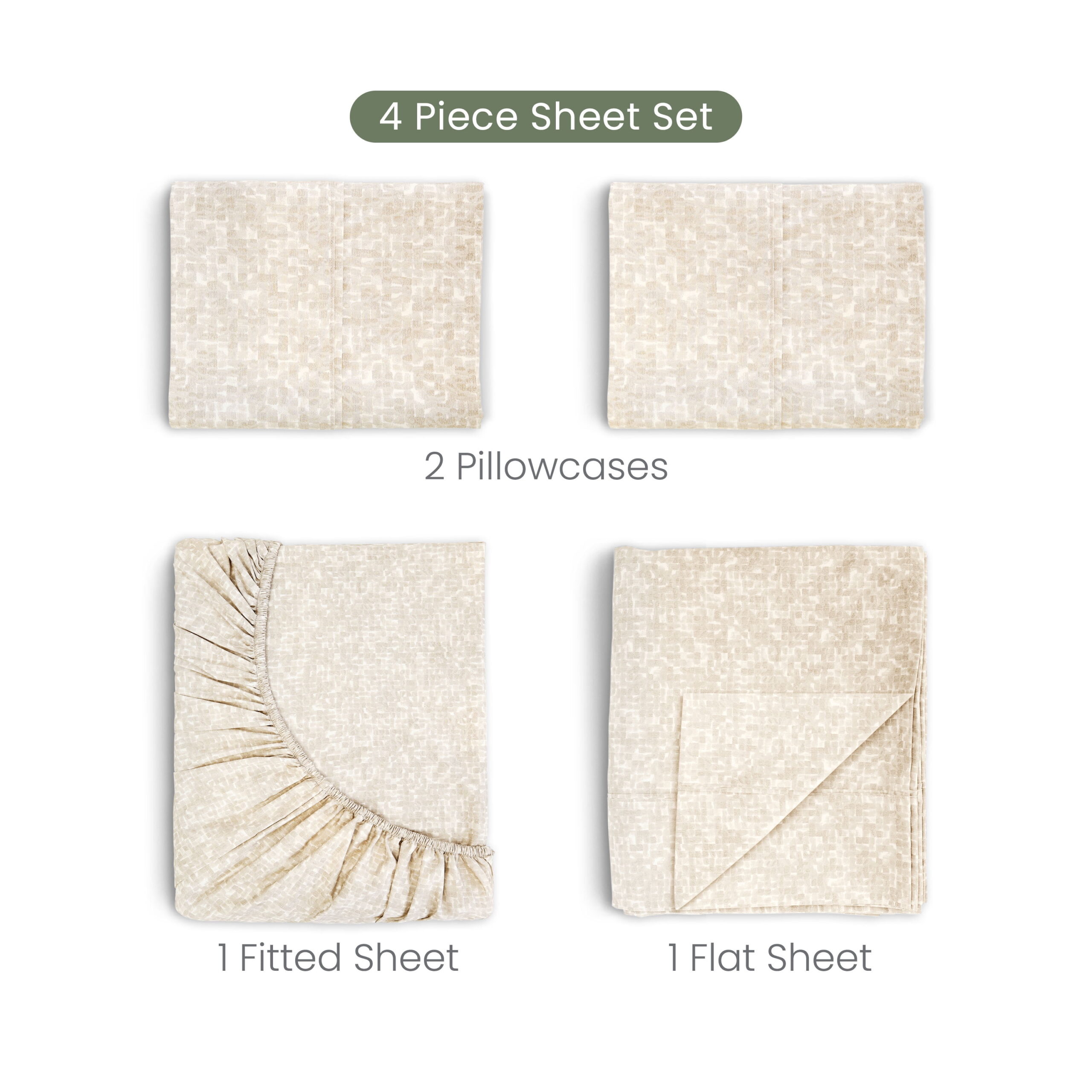 Martex Restore Cooling Bed Sheet Set, King, Linen - Image 3