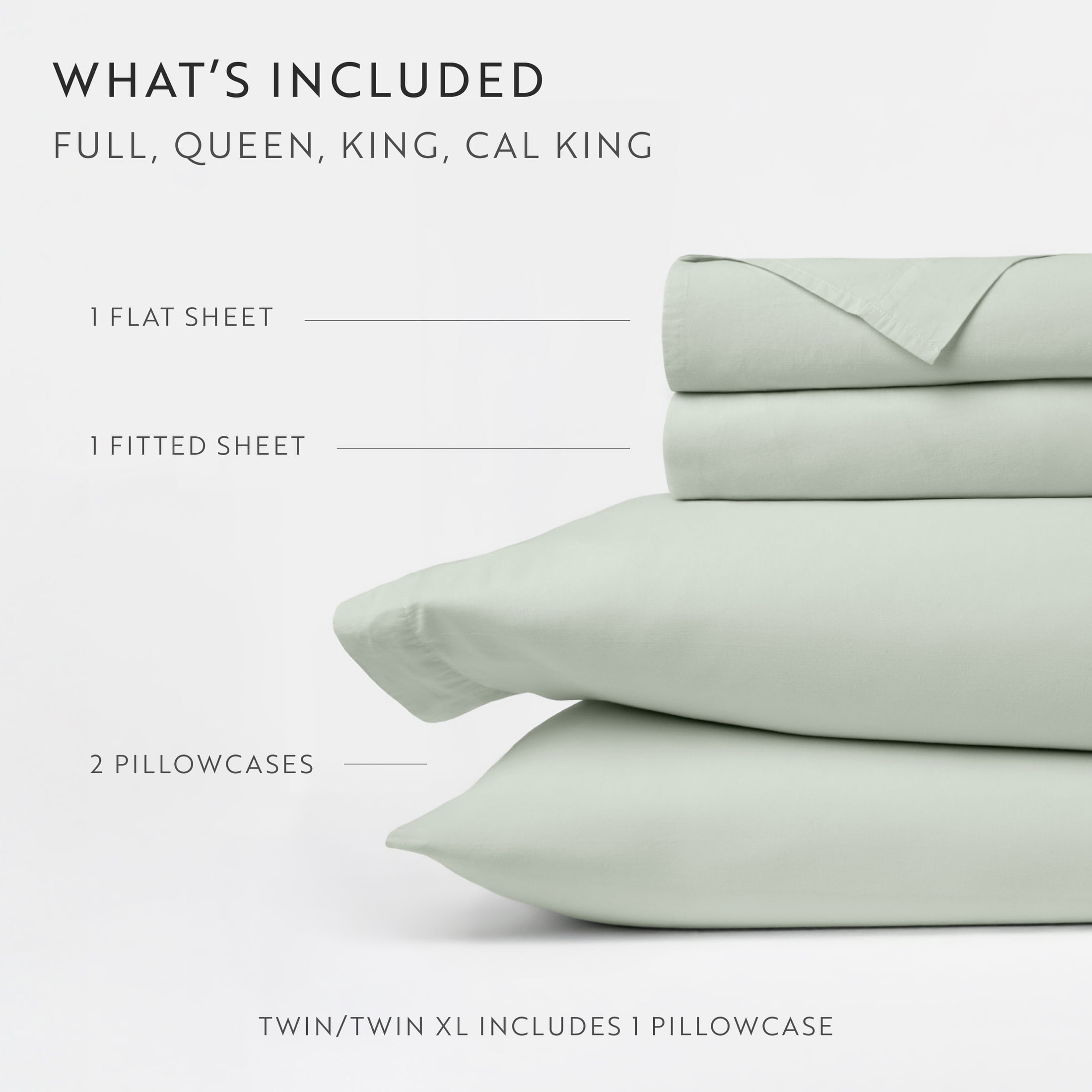 Noble Linens 4 Piece 100% Cotton Percale Sheet Set in Green Haze, Queen - Image 4
