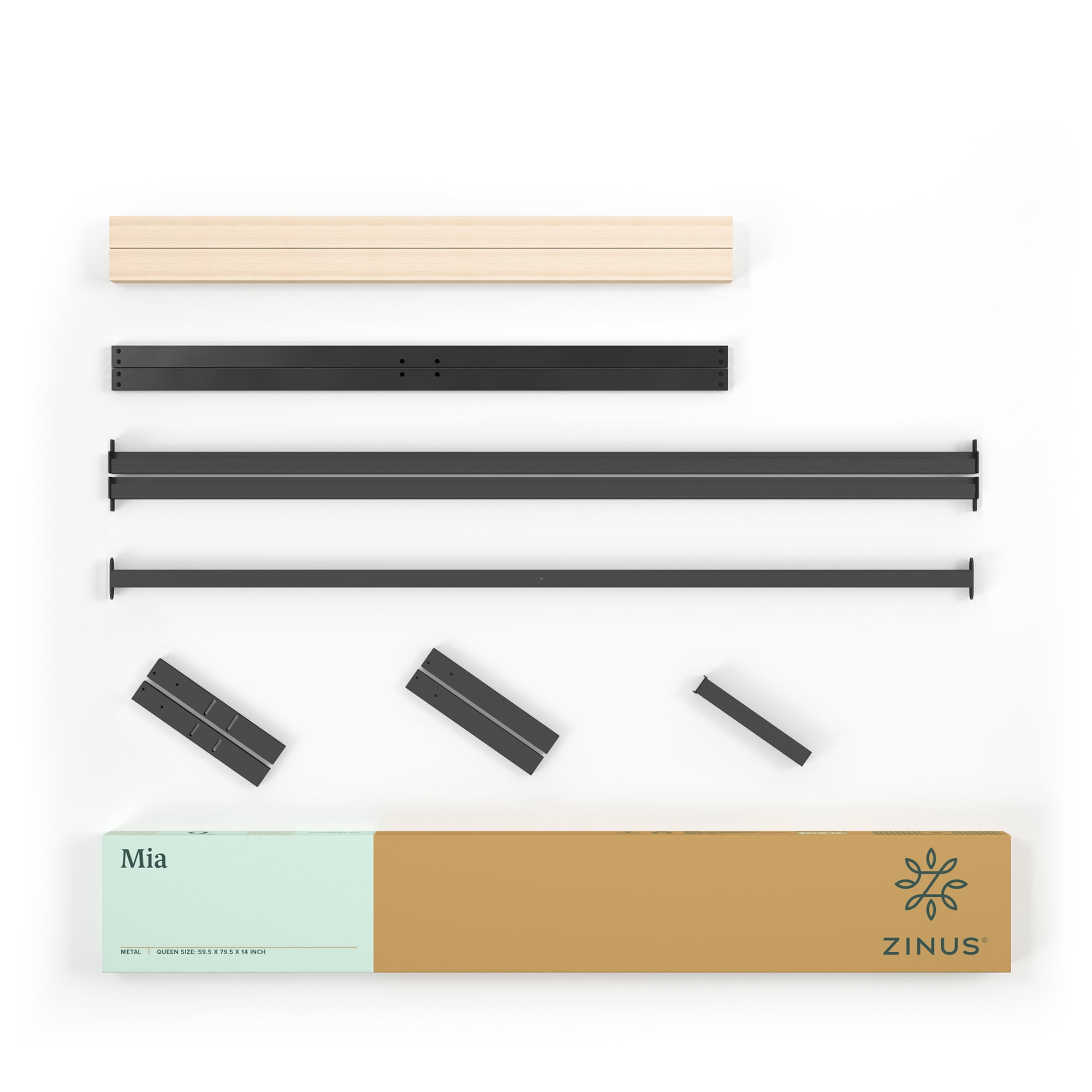 Zinus Mia 14" Black Metal Platform Bed Frame, No Box Spring Required, King - Image 6