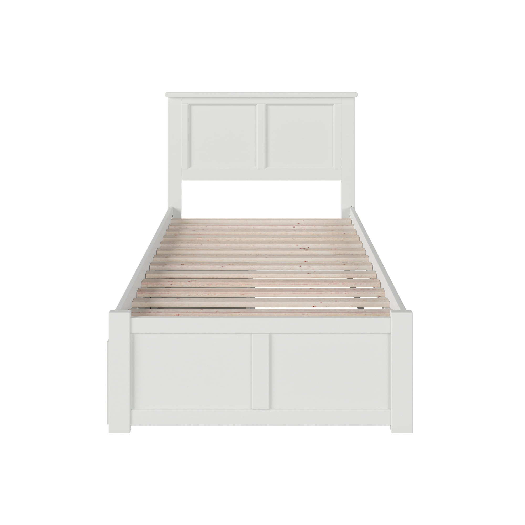 AFI Madison Twin Solid Wood Platform Bed with Footboard & Storage Drawers, White - Image 6