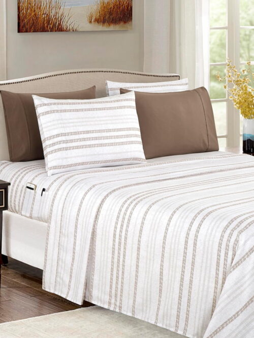 6 piece Ultra Soft Microfiber Bed Sheets & PillowcasesDeep Pocket Sheet Set, Twin, Traci Linen