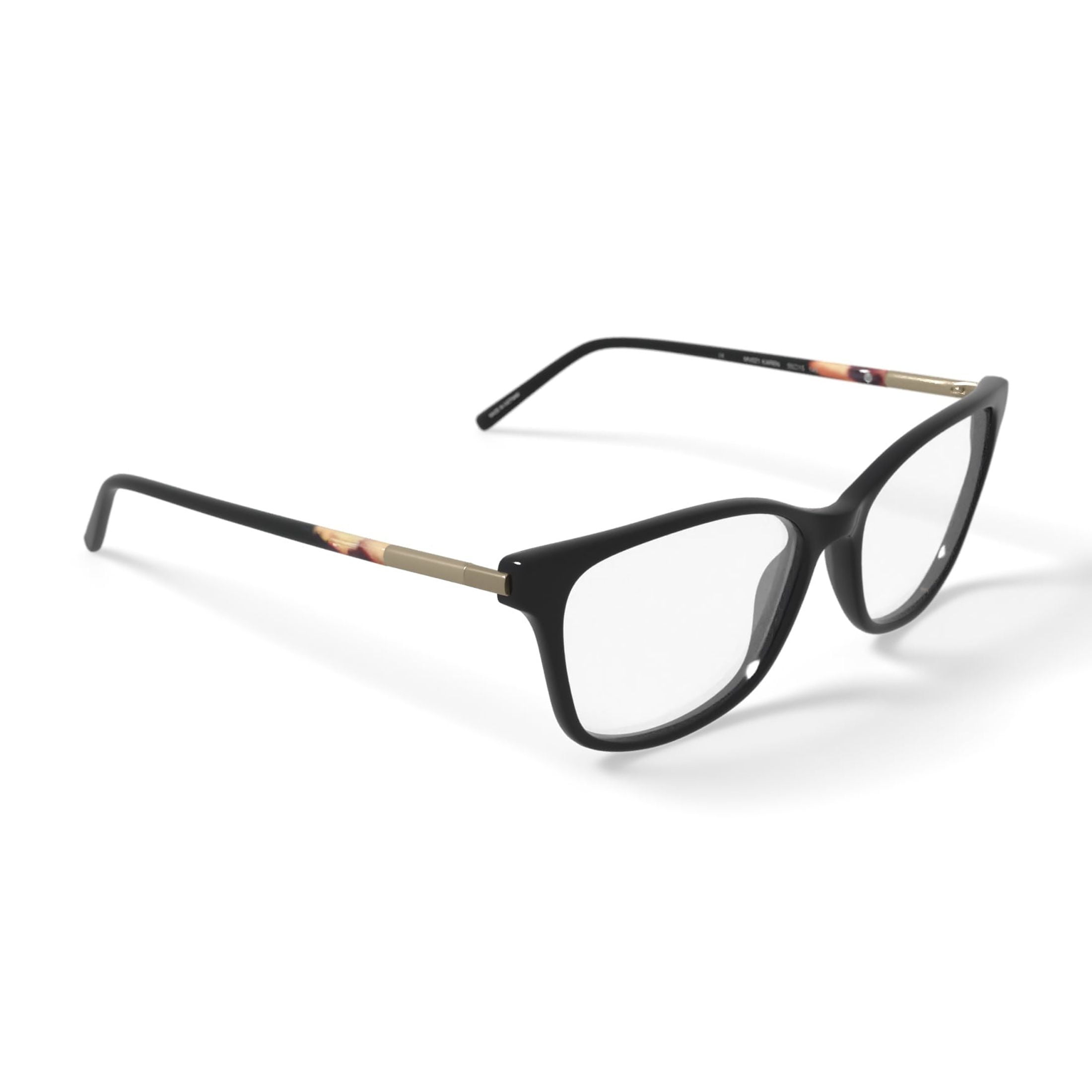 Walmart Women's MV019 Amy Square Prescription Eyeglasses with Case, Black - Image 3