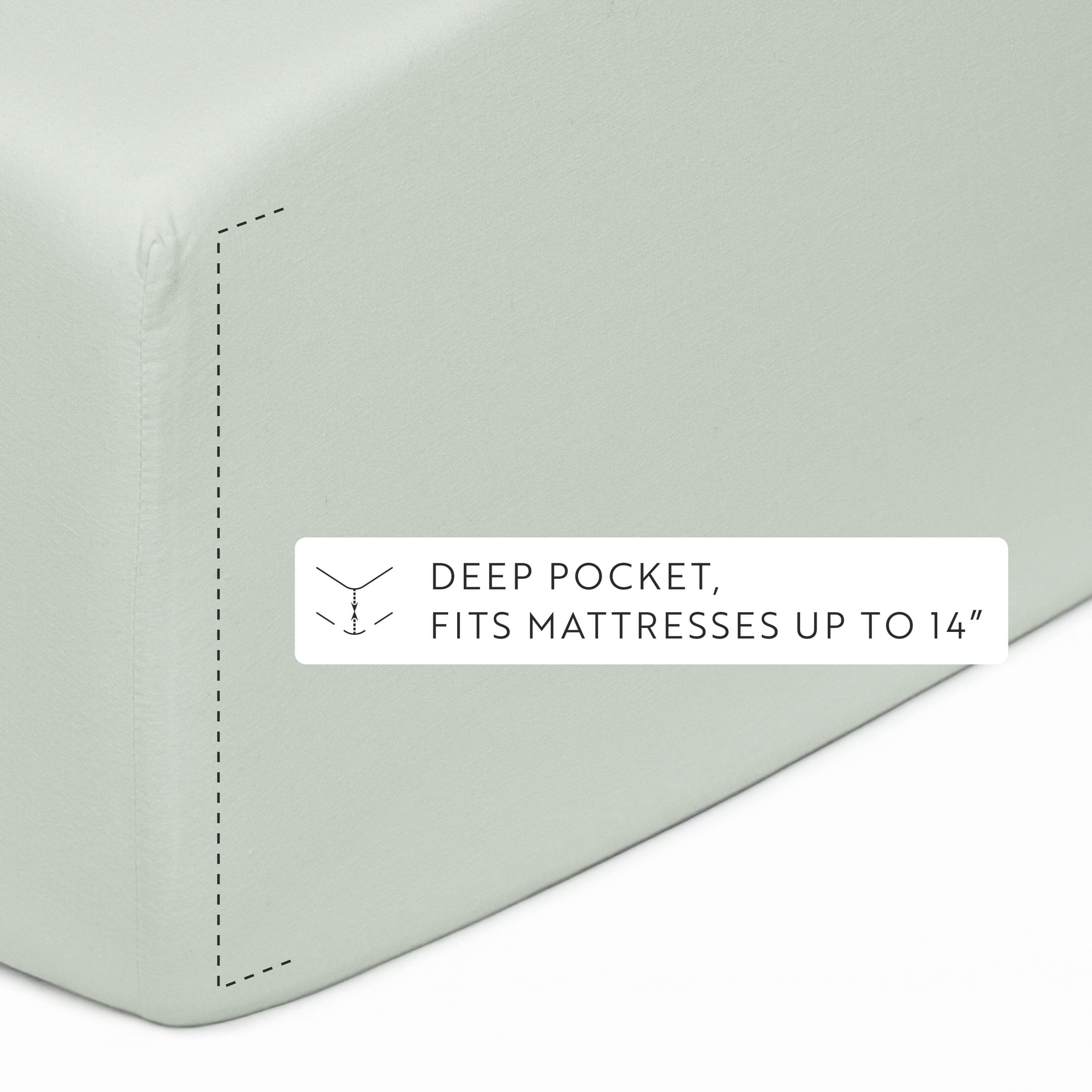 Noble Linens 4 Piece 100% Cotton Percale Sheet Set in Green Haze, Queen - Image 6