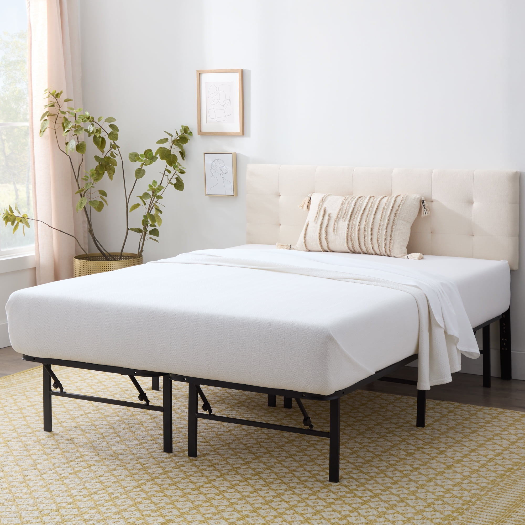 Rest Haven 14" Black Steel Platform Bed Frame, Queen - Image 3