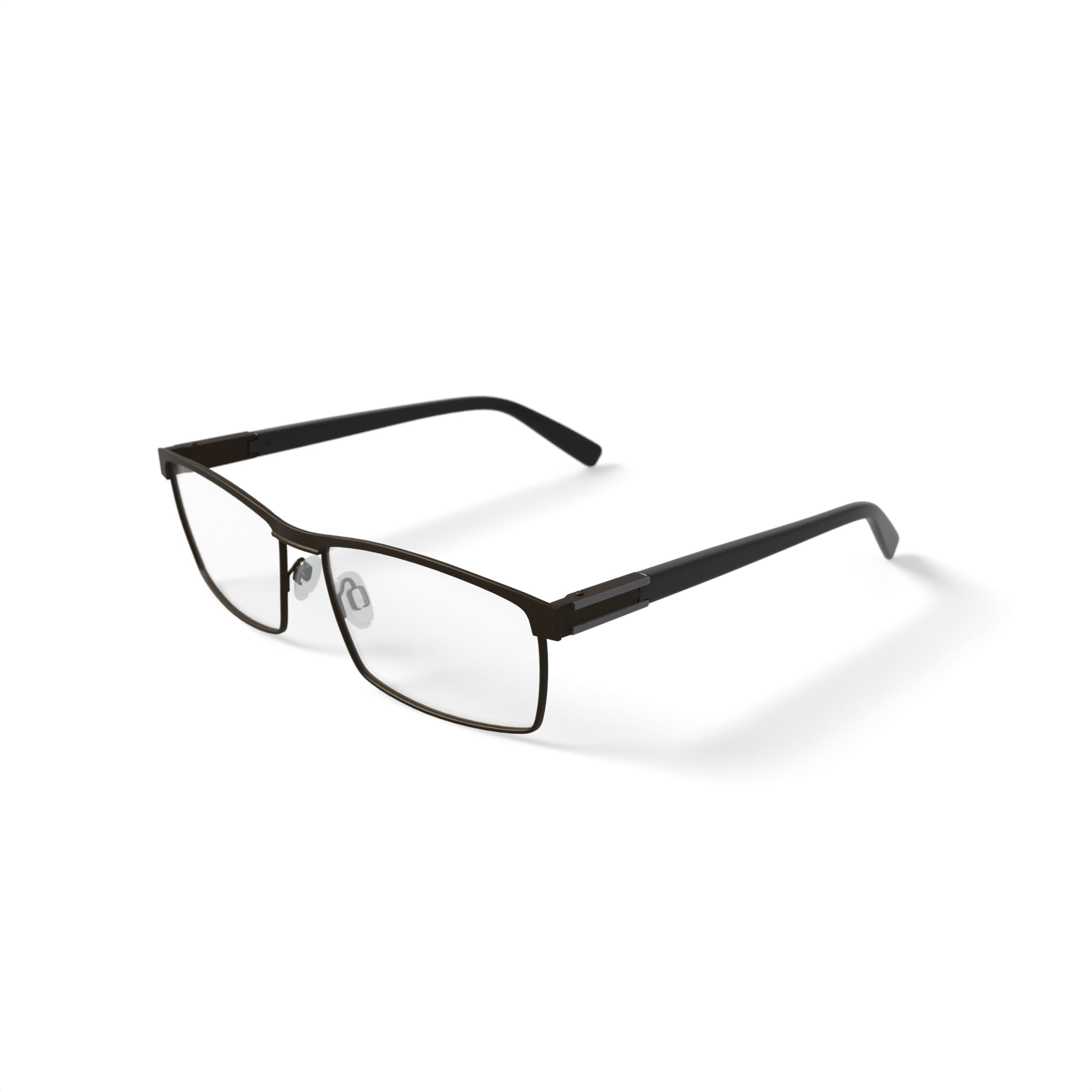 Phat Farm Men's HV706 Browline Prescription Eyeglasses with Case, Silver - Image 2