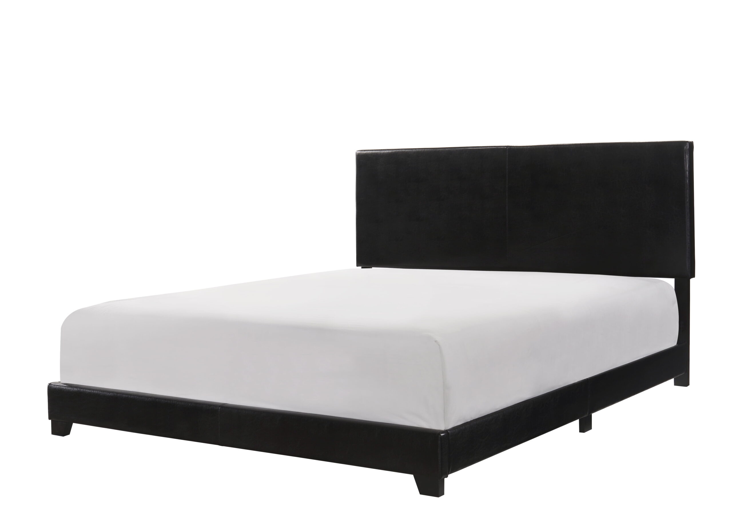 Crown Mark Erin Faux Leather Bed, Black, Queen - Image 2