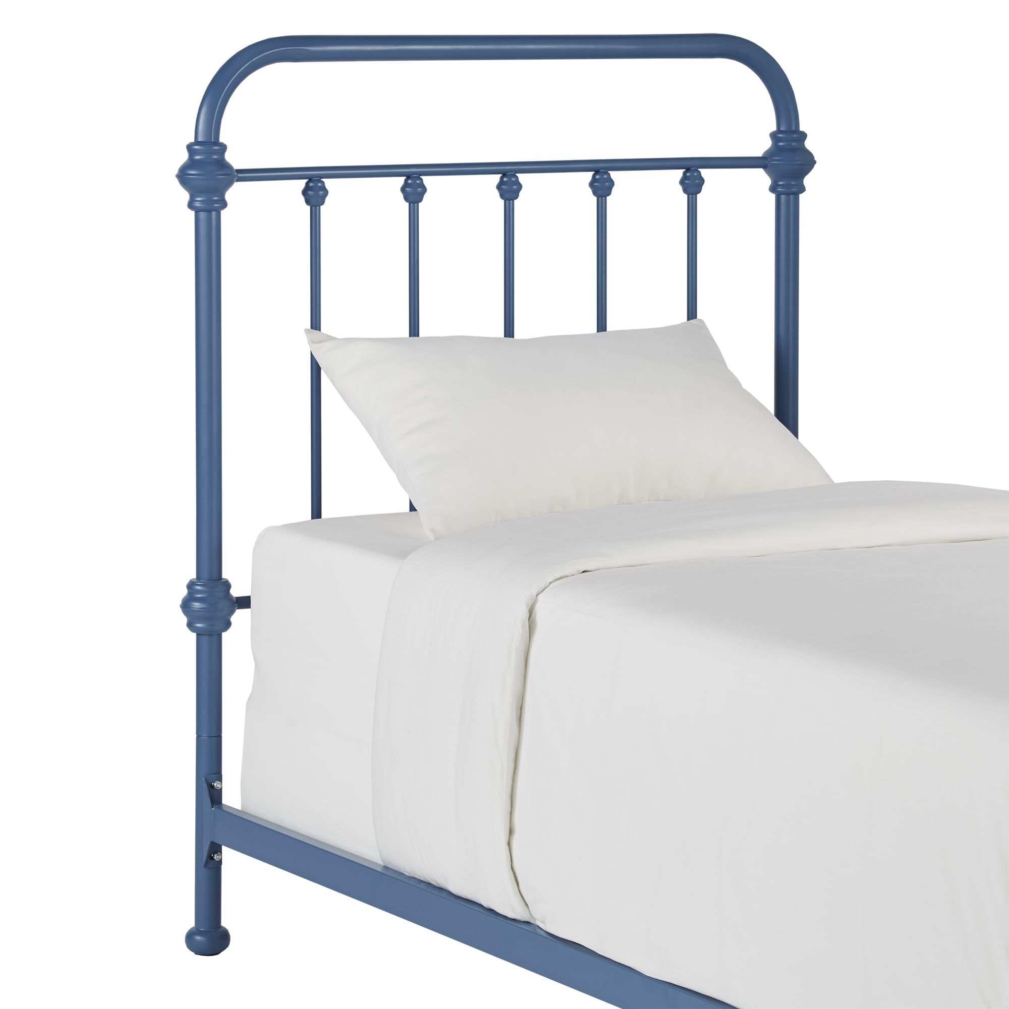 Weston Home Nottingham Metal Twin Bed, Blue Steel - Image 3