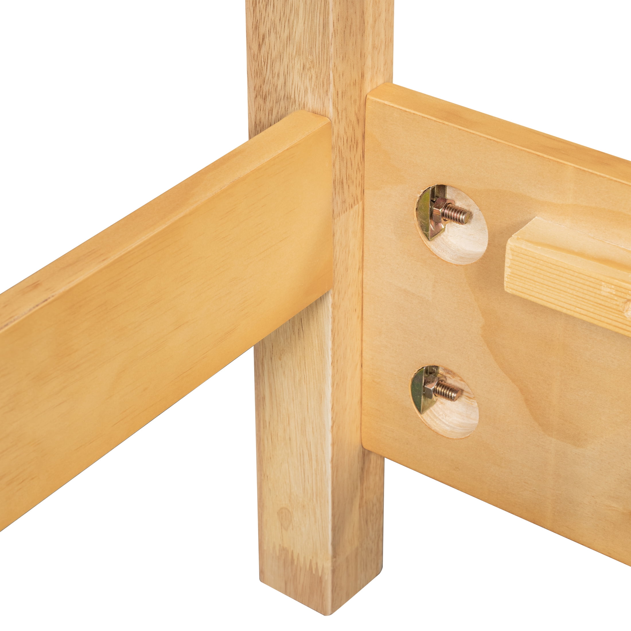 Christopher Knight Home 83.4" King Size Platform Bed Frame with Reeded Headboard, Solid Wood, Natural - Image 6