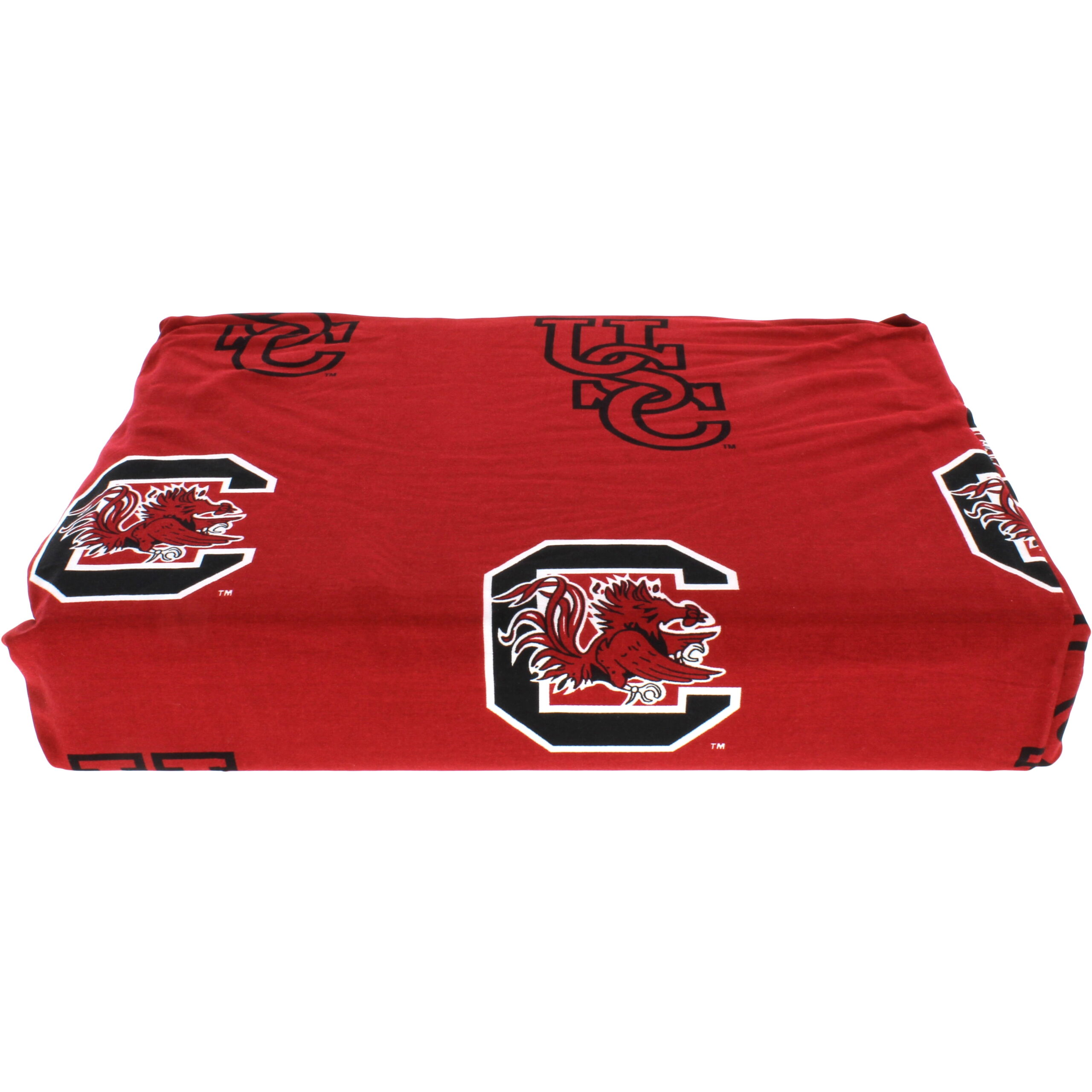 South Carolina Gamecocks 100% cotton, 4 piece sheet set - flat sheet, fitted sheet, 2 pillow cases, Queen, Team Colors - Image 2
