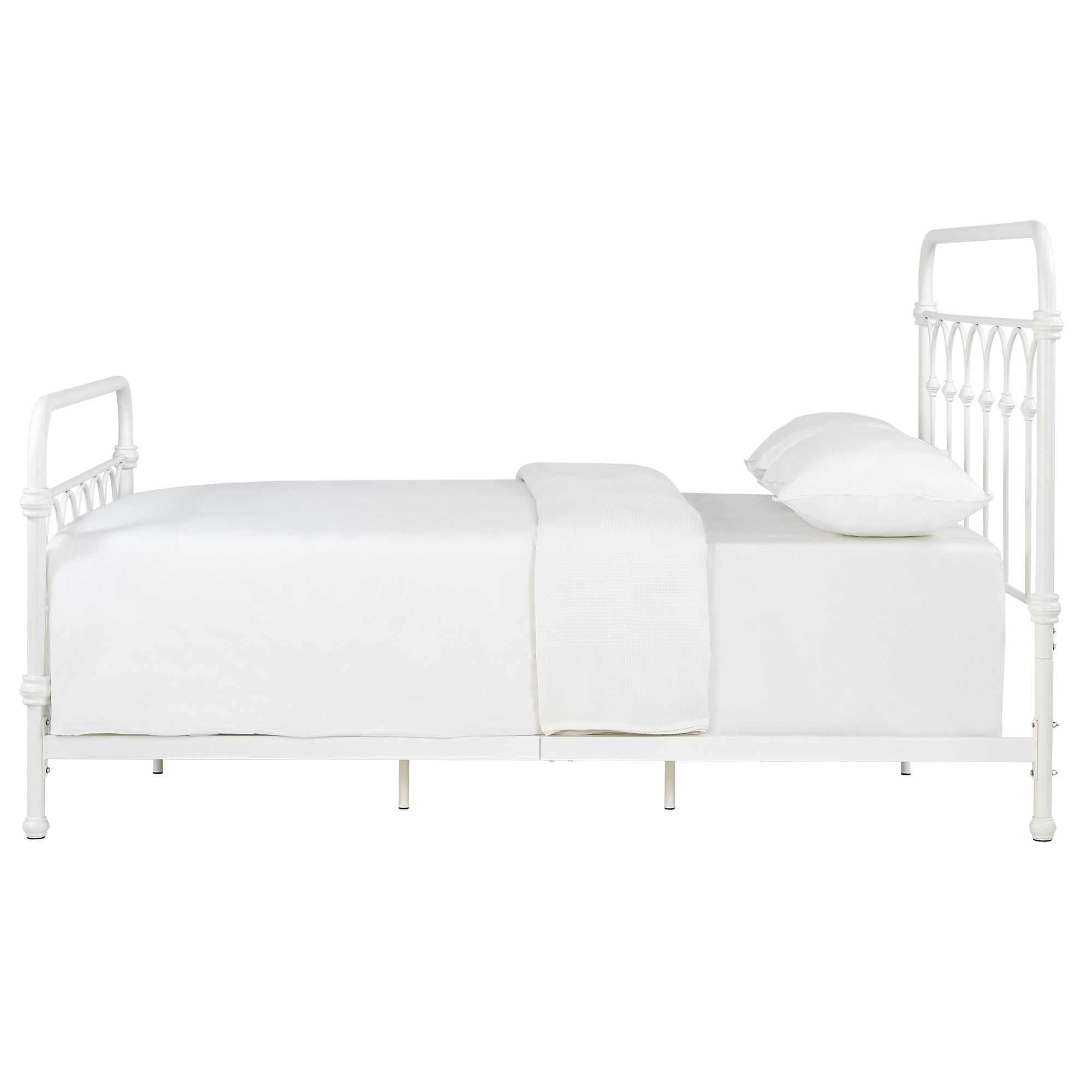 Chelsea Lane Abingdon Classic Metal Queen Bed, White - Image 6