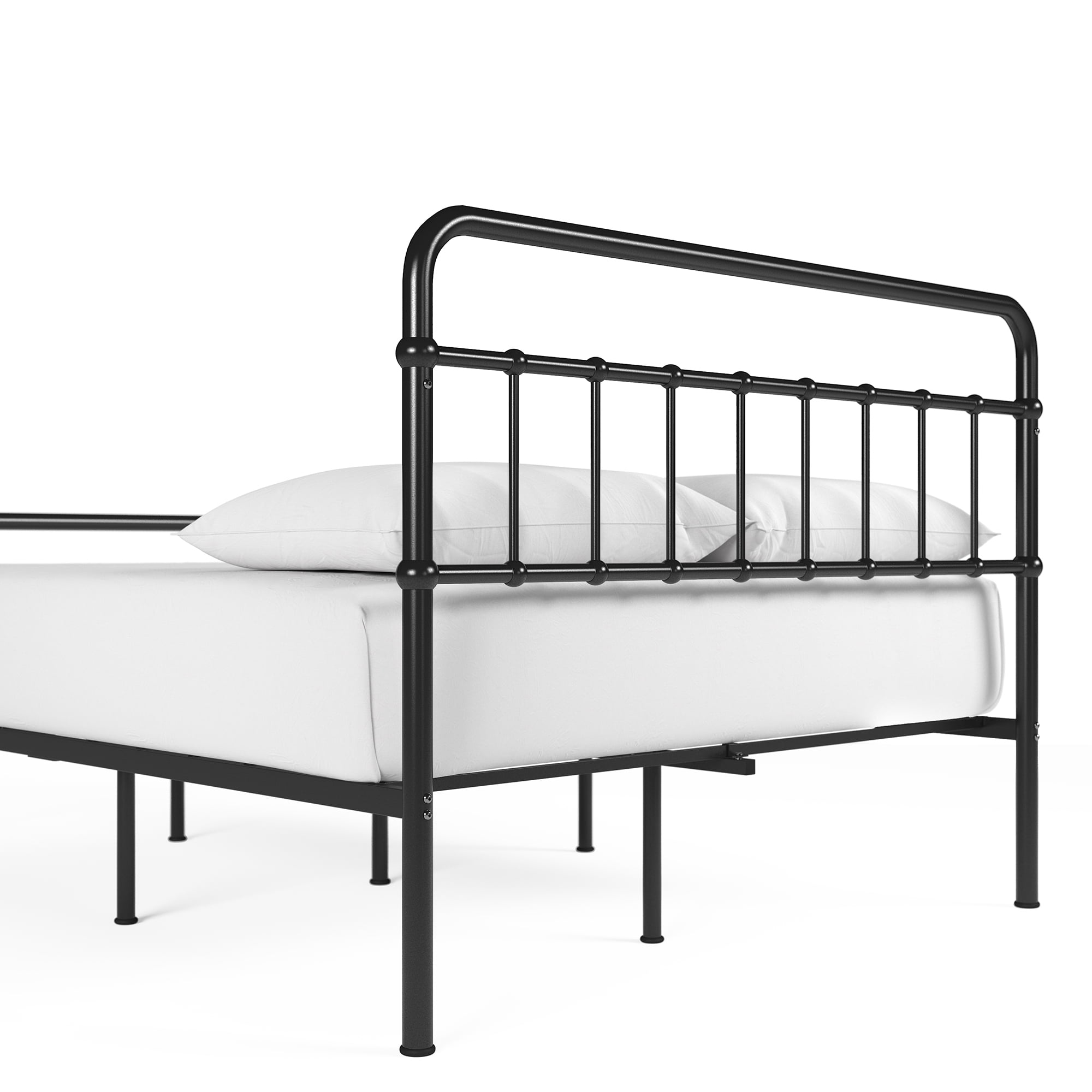Zinus Florence 42" Metal Platform Bed Frame, Black, Full - Image 6