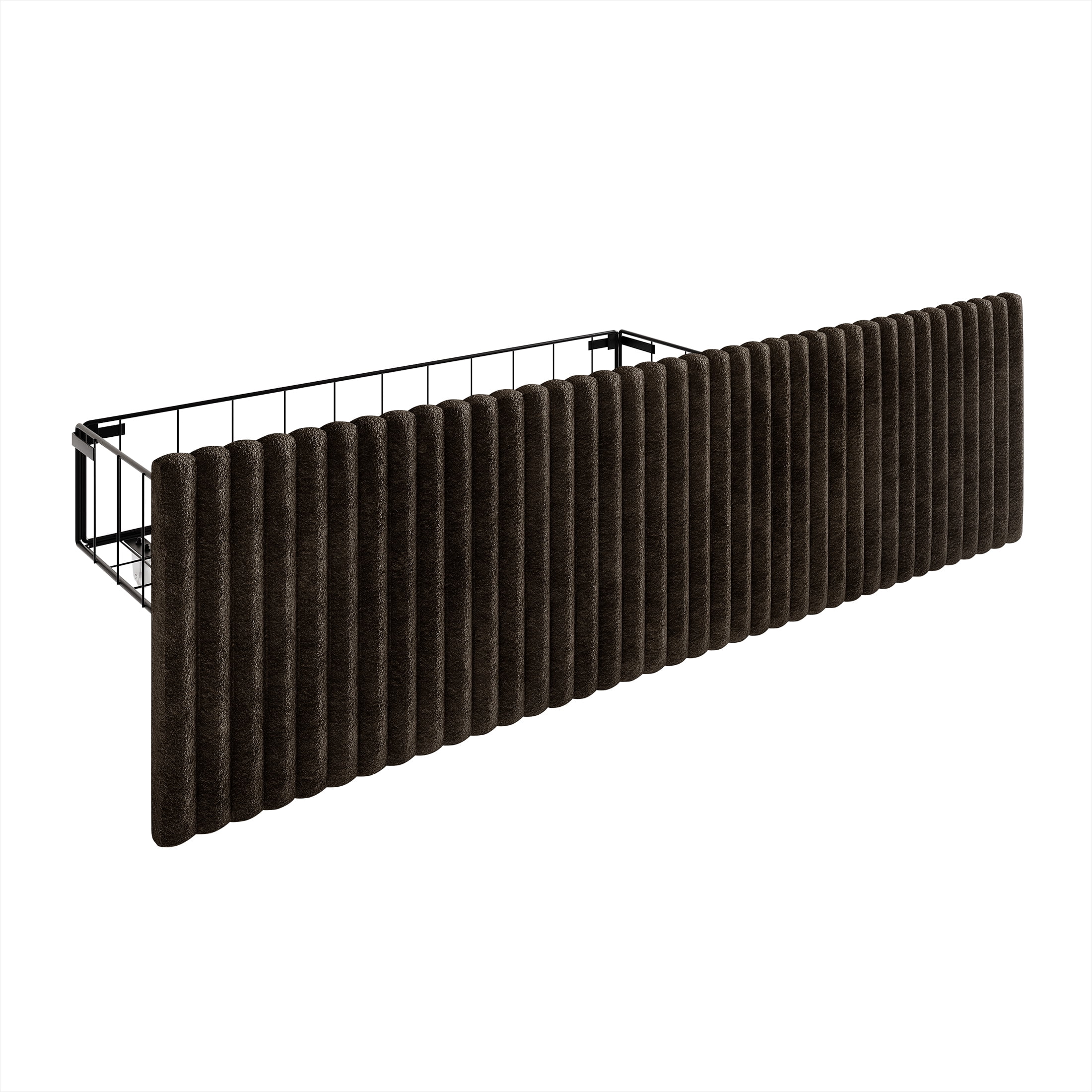 Castle Place Luxurious Corduroy Velvet King Metal Platform Bed with 4 Storage Drawers, Brown - Image 3