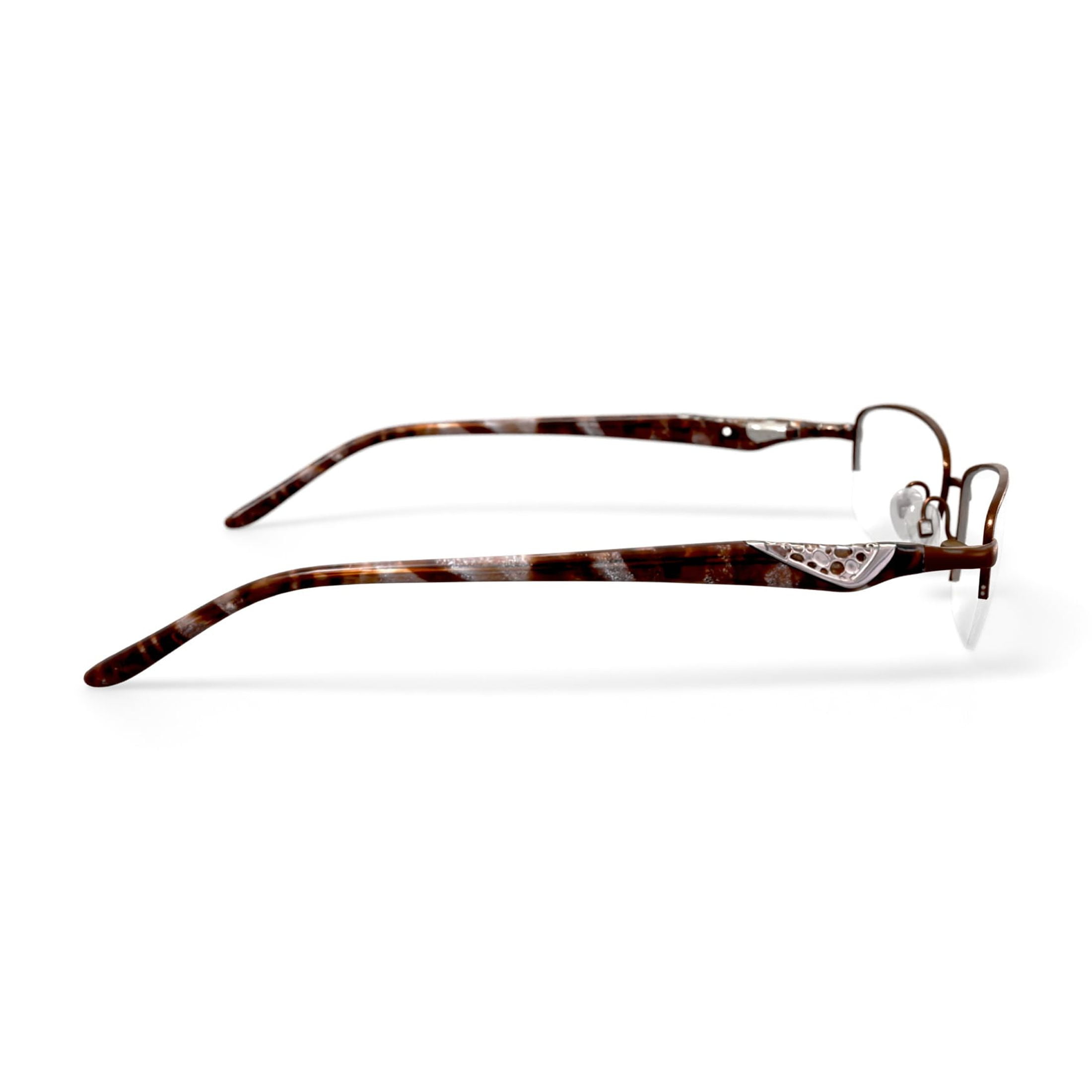 EasyClip Women's S3208 Rectangular Prescription Eyeglasses with Case, Brown - Image 5