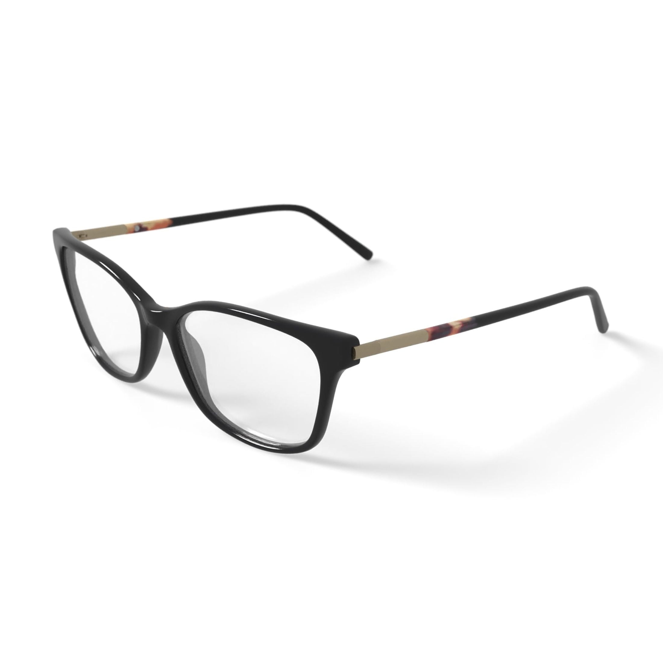 Walmart Women's MV019 Amy Square Prescription Eyeglasses with Case, Black - Image 2