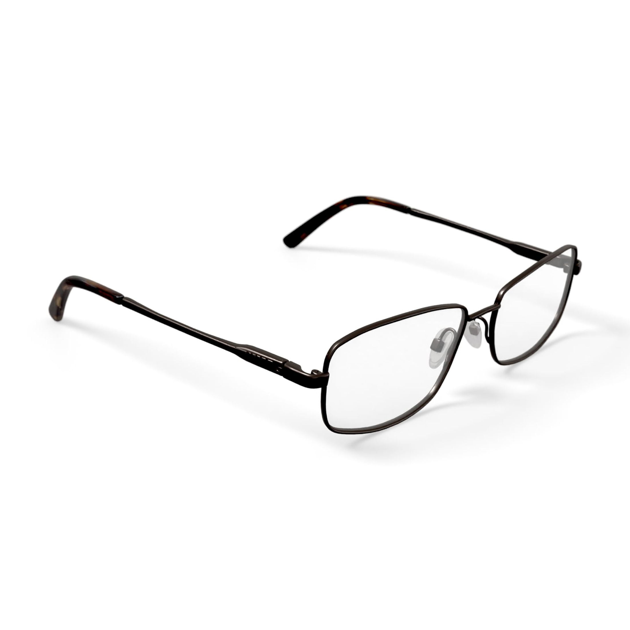 Adolfo Men's Brigadier Square Prescription Eyeglasses with Case, Gunmetal - Image 3