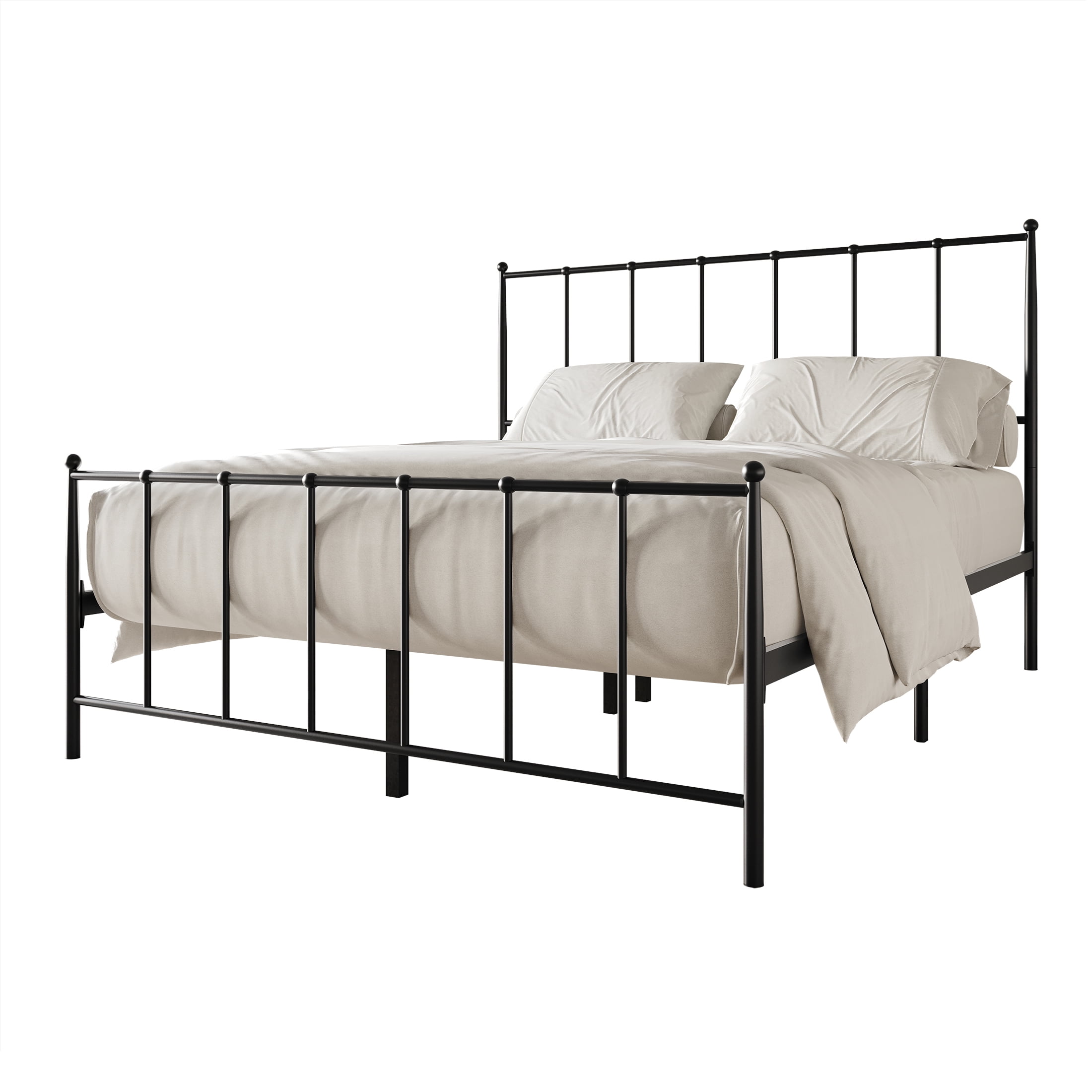 Castle Place Metal Full Size Platform Bed, Black, Classic - Image 2