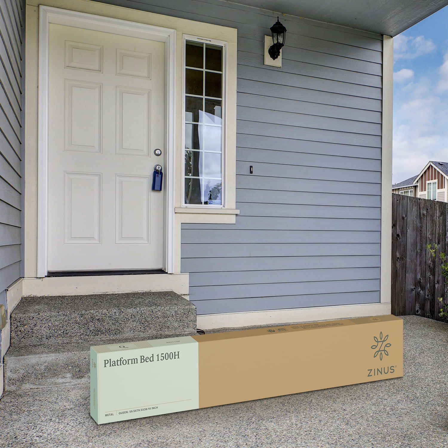 Zinus Mia 38" Metal Platform Bed Frame with Headboard, Queen - Image 6