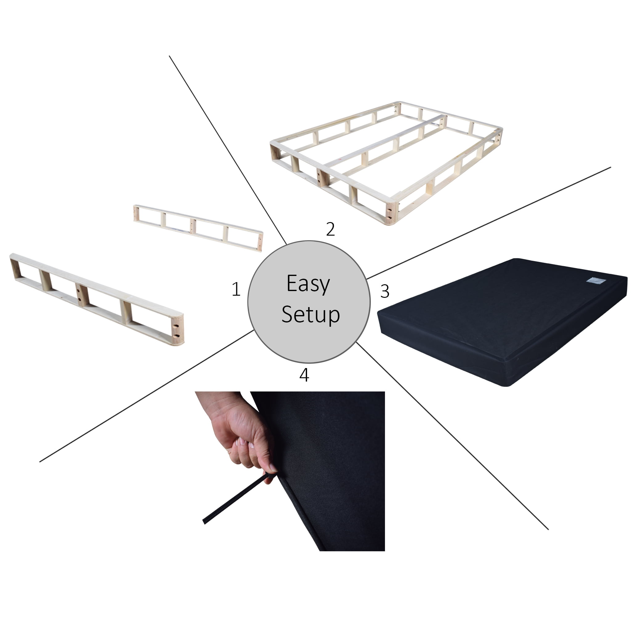 Castle Place Modern Elegance Velvet Upholstered King Bed, Silver Grey - Image 5