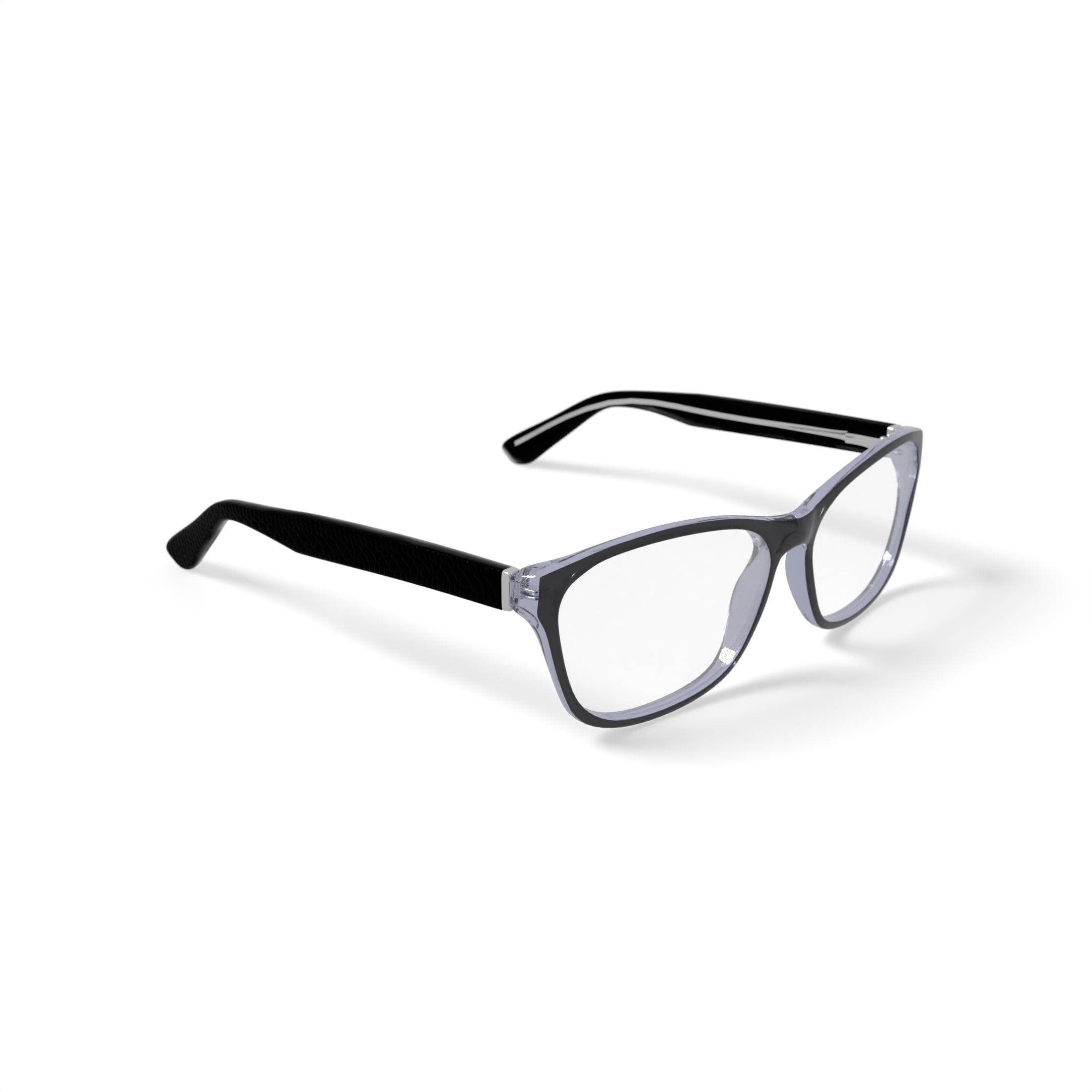 Walmart Women's WF16093 Square Prescription Eyeglasses with Case, Black - Image 3