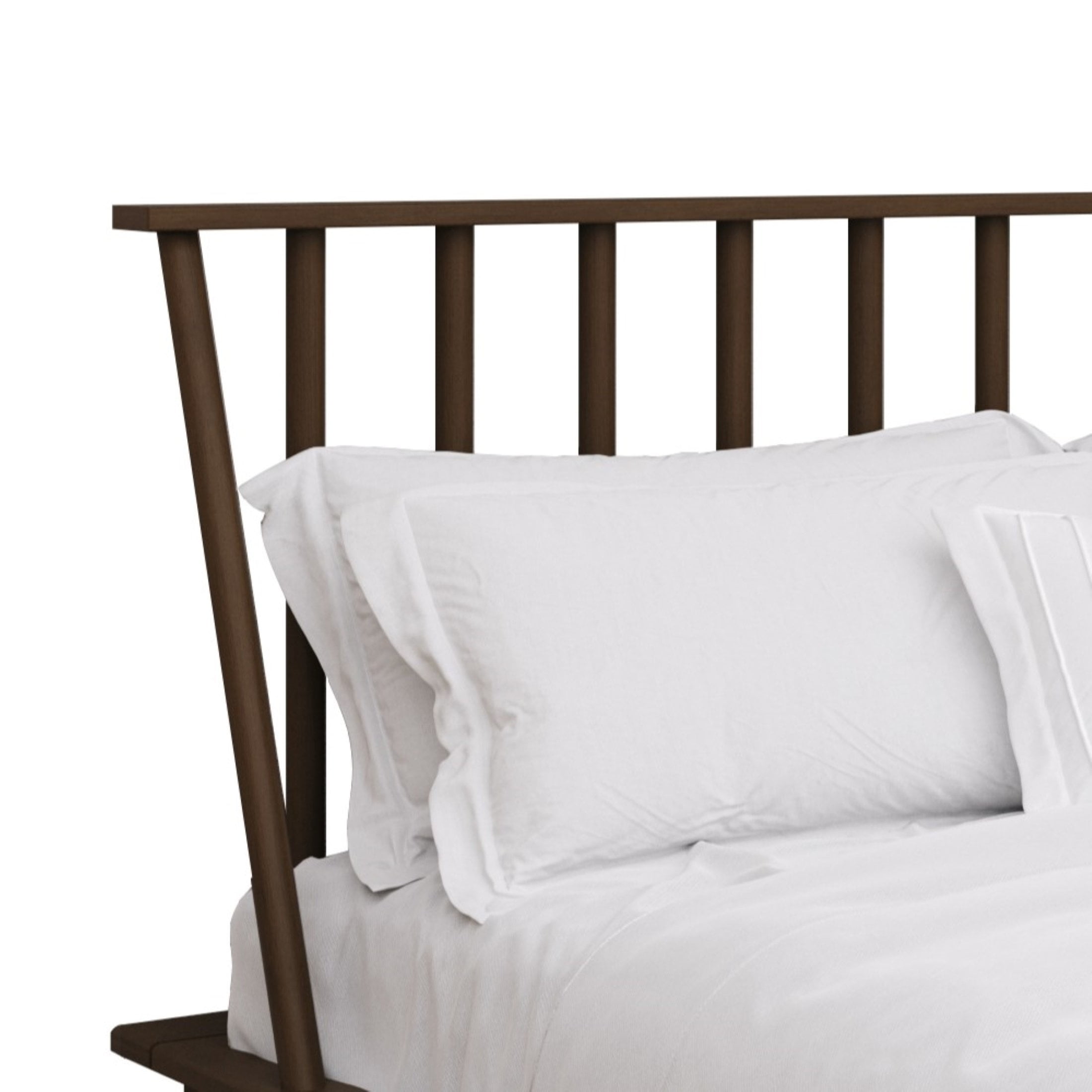 Castle Place Vintage Spindle Wooden King Platform Bed, Walnut - Image 3