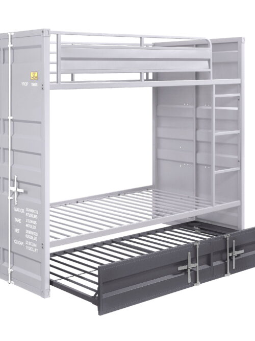 ACME Cargo Container Style Twin Metal Trundle Bed ONLY, Multiple Colors