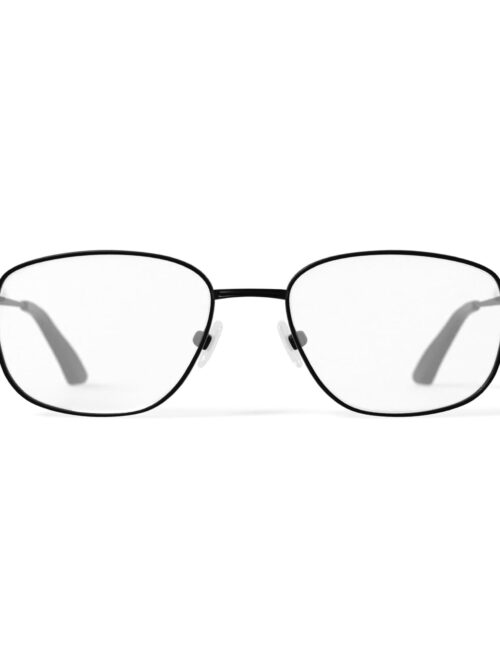 Adolfo Men's Colonel Square Prescription Eyeglasses with Case, Gunmetal