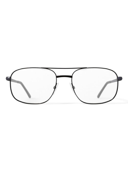 Adolfo Men's Private Square Prescription Eyeglasses with Case, Gunmetal