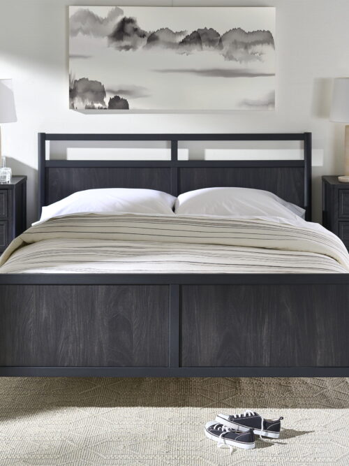 Better Homes & Gardens Oaklee Queen Bed, Charcoal Finish