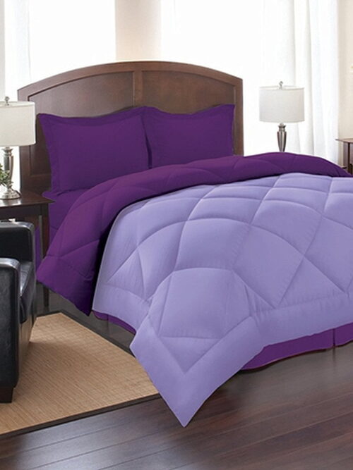 Celine Linen Down Alternative 2pc Comforter Set-Twin, Lilac/Purple