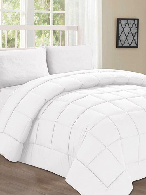 Celine Linen Down Alternative Double-Filled Comforter King/Cal King , White