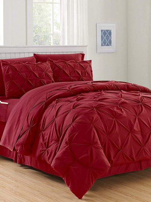 Celine Linen Reversible 3pc Comforter Set- King/Cal King Pink/Purple