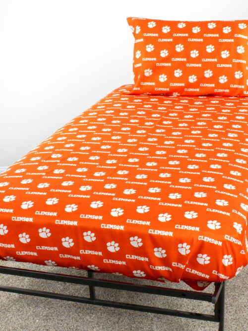 Clemson Tigers Sheet Set Choose From Sizes and Colors Orange Microfiber Twin XL N/A