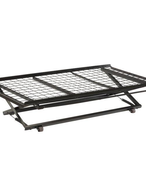 Eden Metal Twin Pop Up Trundle Bed Black
