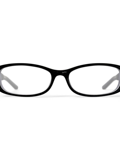 Contour Women's FM13034 Rectangular Prescription Eyeglasses with Case, Black