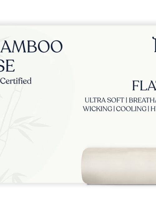 Delara 100% Viscose Derived from Bamboo Flat Sheet 96x105 - Ultra-Soft, Cooling, and Moisture-Wicking, Luxury Flat Bed Sheets for Hot Sleepers