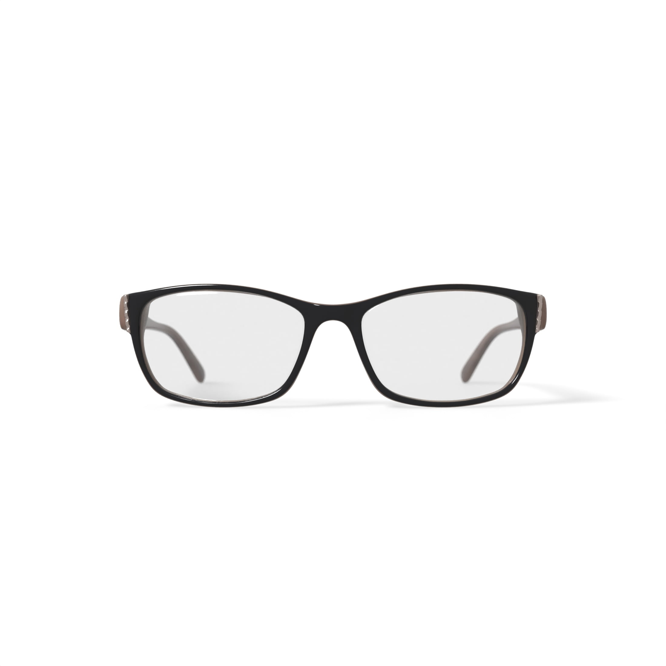 EasyClip Women's EC3297 Rectangular Prescription Eyeglasses with Case, Brown