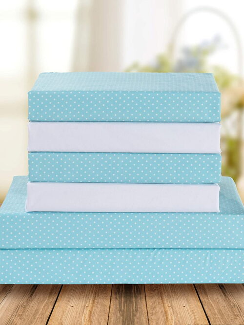 Elegant Comfort 4 Piece Bed Sheets Full Aqua Texture 1500 Thread Count Polyester