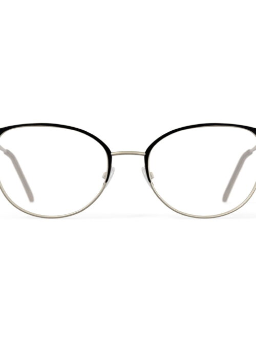 Flower Women's FLR6050 Prescription Eyeglasses with Case, Black/Gold