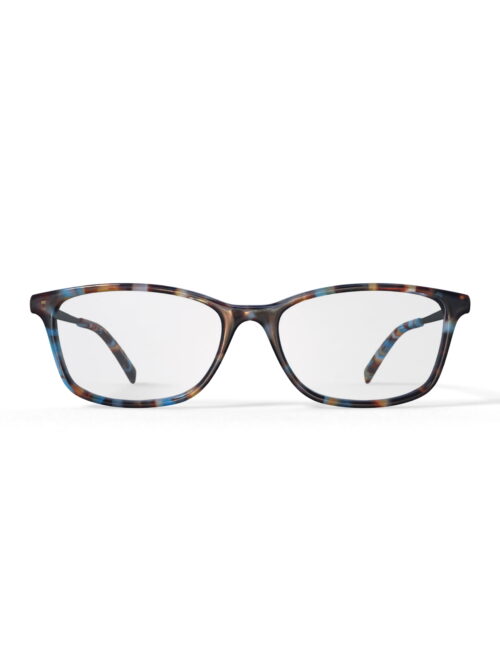 Hard Candy Women's Sweet as Pie Rectangular Prescription Eyeglasses with Case, Blue Tortoise