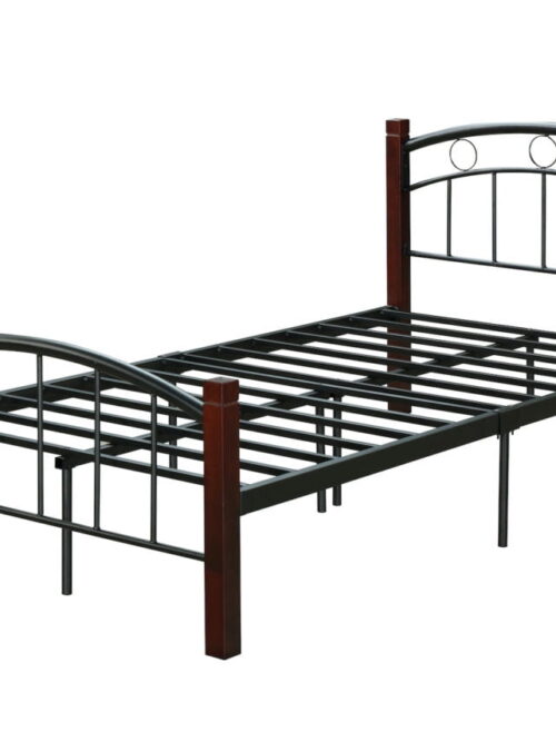 Hodedah Complete Bronze Metal Bed, Twin Size
